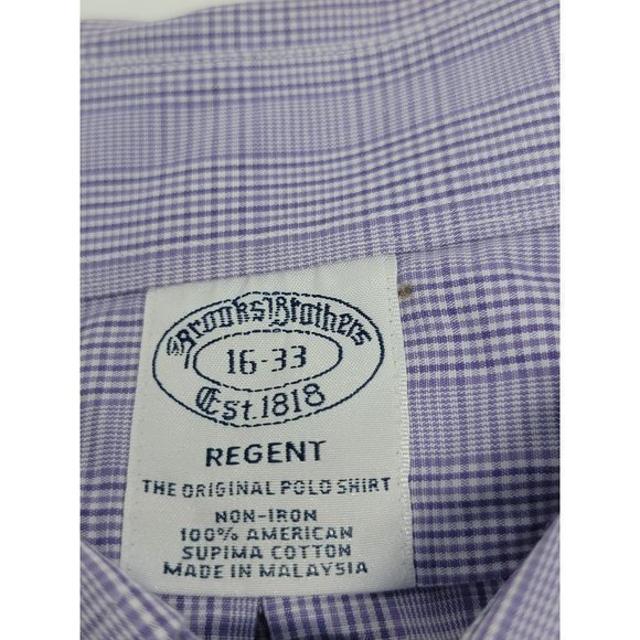 Men's Button-Down Dress/Casual‎ Long Sleeve Brooks Brothers Shirt Size Medium - Picture 4 of 6